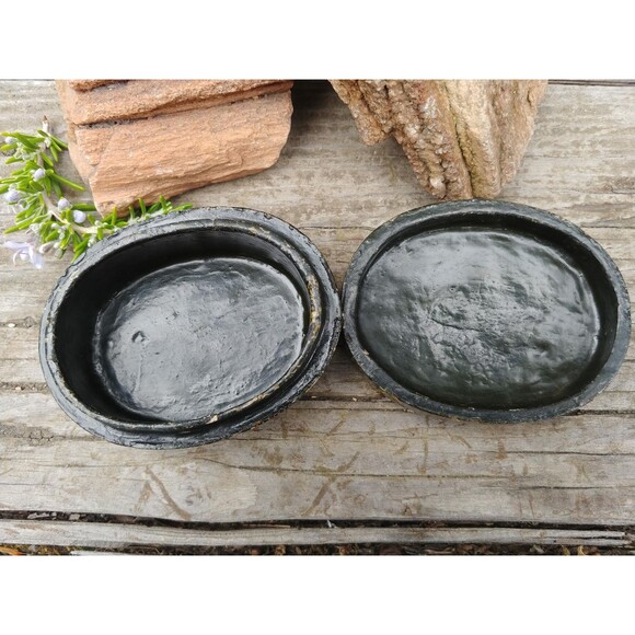 Vintage Kashmir Painted Jewelry Box, India Folk Art Collectable - Picture 8 of 10